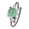 Women's Fashion Alloy Metal Braided Rope Bracelet Simple Quartz Watch With Round Dial