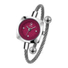 Women's Fashion Alloy Metal Braided Rope Bracelet Simple Quartz Watch With Round Dial