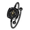 Women's Fashion Alloy Metal Braided Rope Bracelet Simple Quartz Watch With Round Dial