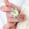 Women's Fashion Alloy Metal Braided Rope Bracelet Simple Quartz Watch With Round Dial