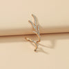 Women's Fashion Alloy Open Geometric Branch Ring With Zircon Crystal Accents Set With Stones