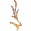 Women's Fashion Alloy Open Geometric Branch Ring With Zircon Crystal Accents Set With Stones