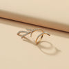 Women's Fashion Alloy Open Geometric Branch Ring With Zircon Crystal Accents Set With Stones