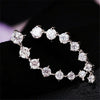 Women's Fashion Alloy Rhinestone Geometric Long Dangle Earrings With Electroplated Finish