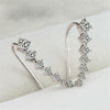 Women's Fashion Alloy Rhinestone Geometric Long Dangle Earrings With Electroplated Finish