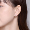 Women's Fashion Alloy Star Stud Earrings With Micro Inlaid Zircon Light Luxury Fresh Style Ear Buckles