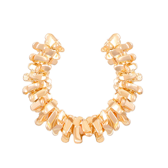Women's Fashion Alloy Ushaped Electroplated Ear Clip Twopiece Set For Nonpierced Ears