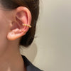 Women's Fashion Alloy Ushaped Electroplated Ear Clip Twopiece Set For Nonpierced Ears