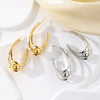 Women's Fashion Alloy Ushaped Multilayer Geometric Retro Earrings With Diamond Design