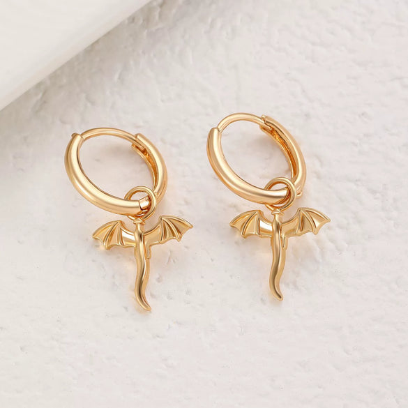Women's Fashion Animal Zodiac Dragon Copper Electroplated Earrings
