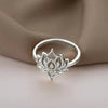Women's Fashion Antique Exquisite Copper Finger Ring With Flower And Geometric Pattern Electroplated Pastoral Style