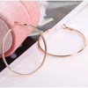 Women's Fashion Big Circle Earrings Cold Style Temperament Copper Electroplated