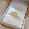 Women's Fashion Bow Luxury Ring Brass Real Gold Plated Crown Design