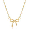Women's Fashion Bow Pendant Necklace Electroplated Copper Clavicle Chain With Geometric Design Casual Versatile Jewelry