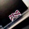 Women's Fashion Bow Ring Copper With Zircon Design