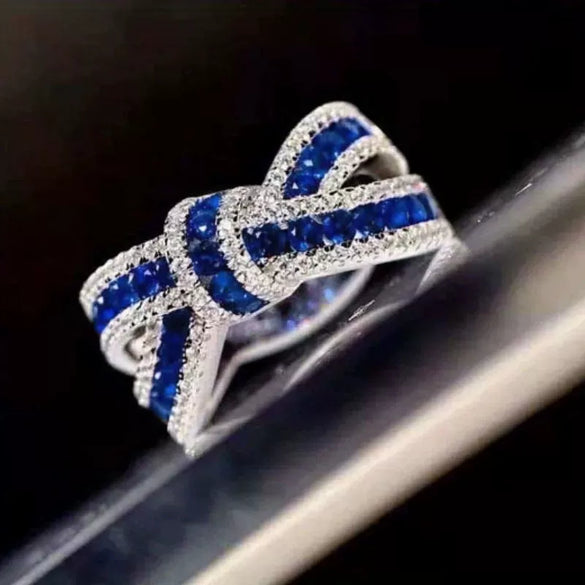 Women's Fashion Bow Ring Copper With Zircon Design