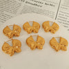 Women's Fashion Butterfly Bow Tie Texture 316L Stainless Steel Electroplated Earrings
