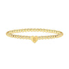 Women's Fashion Copper Beaded Bracelet With Letter Beads And Heart Pendant Electroplated Jewelry