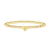Women's Fashion Copper Beaded Bracelet With Letter Beads And Heart Pendant Electroplated Jewelry