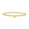 Women's Fashion Copper Beaded Bracelet With Letter Beads And Heart Pendant Electroplated Jewelry