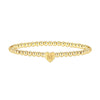 Women's Fashion Copper Beaded Bracelet With Letter Beads And Heart Pendant Electroplated Jewelry