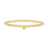 Women's Fashion Copper Beaded Bracelet With Letter Beads And Heart Pendant Electroplated Jewelry