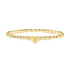 Women's Fashion Copper Beaded Bracelet With Letter Beads And Heart Pendant Electroplated Jewelry