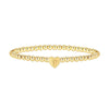 Women's Fashion Copper Beaded Bracelet With Letter Beads And Heart Pendant Electroplated Jewelry
