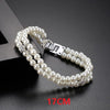 Women's Fashion Copper Bracelet With Imitation Pearls And Crystal Zircon Geometric Design Electroplated Hand Jewelry