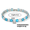 Women's Fashion Copper Bracelet With Single Row Round Crystal And Colorful Zircon Geometric Candy Color Design