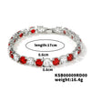 Women's Fashion Copper Bracelet With Single Row Round Crystal And Colorful Zircon Geometric Candy Color Design