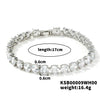 Women's Fashion Copper Bracelet With Single Row Round Crystal And Colorful Zircon Geometric Candy Color Design