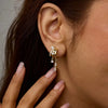 Women's Fashion Copper Drop Shape Geometric Zircon Tassel Earrings With Stainless Steel Posts And Electroplated Finish