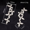 Women's Fashion Copper Earrings With Microinlaid Zircon Butterfly And Flower Pattern