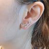 Women's Fashion Copper Earrings With Microinlaid Zircon Butterfly And Flower Pattern