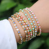 Women's Fashion Copper Geometric Devil's Eye Bracelet With Zircon Detail Electroplated Versatile Jewelry