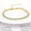 Women's Fashion Copper Geometric Devil's Eye Bracelet With Zircon Detail Electroplated Versatile Jewelry
