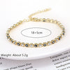 Women's Fashion Copper Geometric Devil's Eye Bracelet With Zircon Detail Electroplated Versatile Jewelry