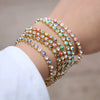 Women's Fashion Copper Geometric Devil's Eye Bracelet With Zircon Detail Electroplated Versatile Jewelry