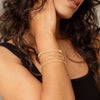Women's Fashion Copper Multi Layer Paper Clip Cuban Link And Snake Chain Bracelet With Geometric Style Electroplated Finish
