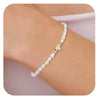 Women's Fashion Copper Multi Layer Paper Clip Cuban Link And Snake Chain Bracelet With Geometric Style Electroplated Finish