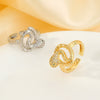 Women's Fashion Copper Snake Zodiac Open Ring Inlaid Zircon With Electroplating