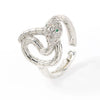 Women's Fashion Copper Snake Zodiac Open Ring Inlaid Zircon With Electroplating