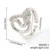 Women's Fashion Copper Snake Zodiac Open Ring Inlaid Zircon With Electroplating