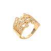Women's Fashion Copper U Shaped Ring With Micro Zircon Diamond Inlay Adjustable Open Ring Jewelry