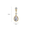 Women's Fashion Copper Water Drop Earrings With Electroplated Zircon Inlay Simple Elegant Ear Jewelry
