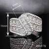 Women's Fashion Creative Ring Copper Zircon Bow Curve Swing Arm Design