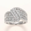 Women's Fashion Creative Ring Copper Zircon Bow Curve Swing Arm Design