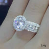 Women's Fashion Crown Pattern Metal Ring With Inlaid Rhinestone And White Artificial Gemstone Electroplated Jewelry