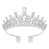 Women's Fashion Crystal Rhinestone Diecast Metal Crown With Electroplating For Hair Accessories